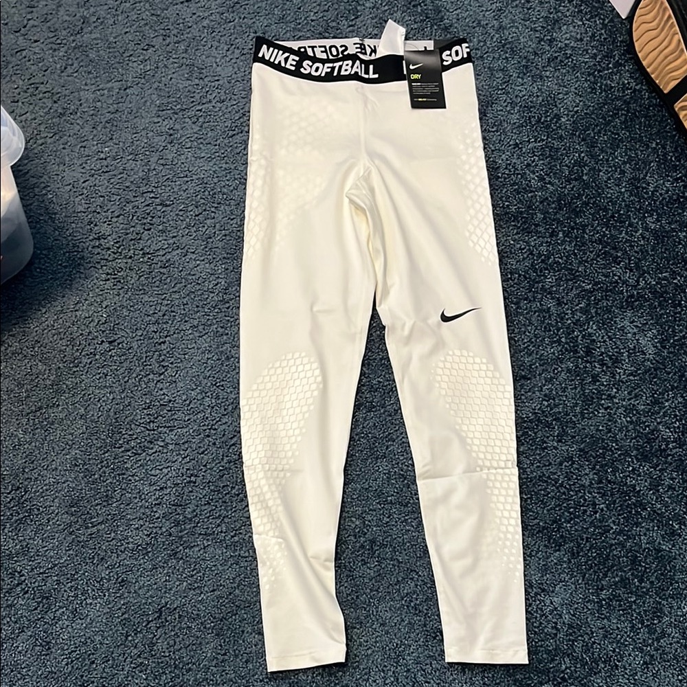 Nike White Softball Leggings